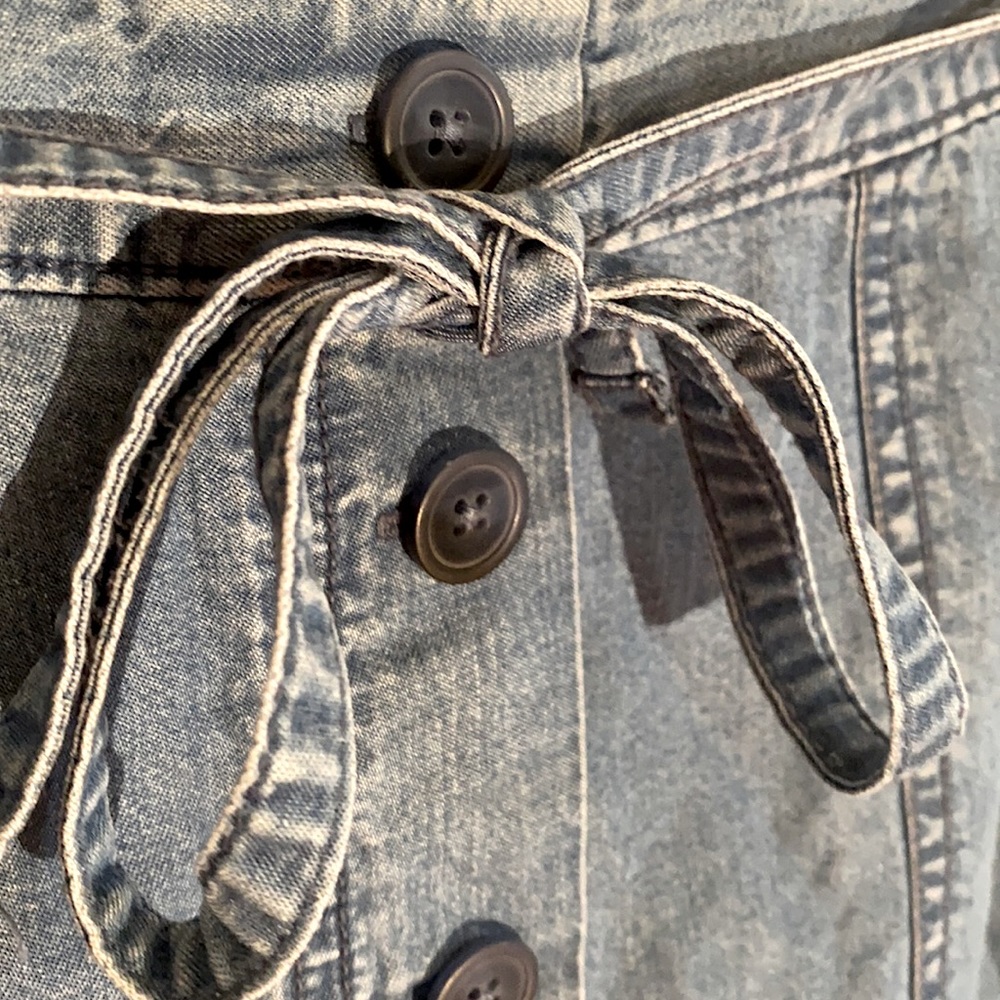 Gap US size M button up draw string denim skirt - Picture 2 of 6